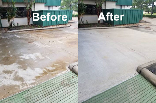 commercial pressure washing orange